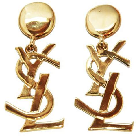 ysl stamped earrings red gold swirl|ysl earrings dupe.